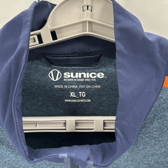 Sunice  Tobey UltraliteFX Stretch Half-Zip Pullover blue orange performance - Picture 2 of 9